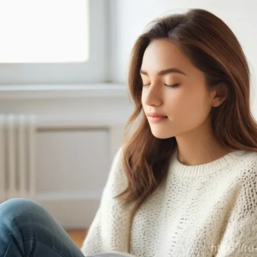 음악테라피사 치료 방법 - **Prompt 1: Emotional Resonance and Inner Peace Through Music**
A young woman, appearing serene ...